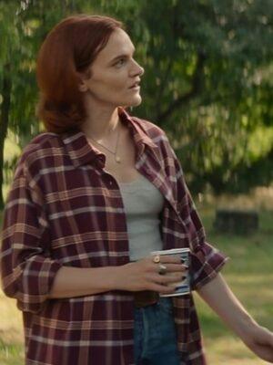 YOU Madeline Brewer Plaid Flannel Shirt