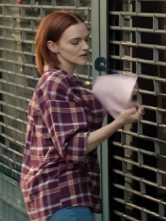 YOU Madeline Brewer Plaid Flannel Shirt