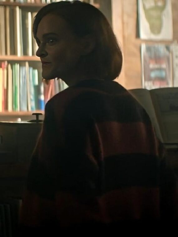 YOU S5 Madeline Brewer Striped Mohair Cardigan