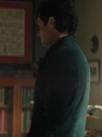 YOU S5 Penn Badgley Green Suede Jacket