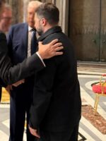 Zelensky Pope Francis Funeral Black Military Style Jacket