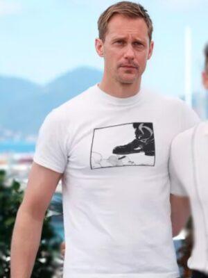 78th Annual Cannes Film Festival Alexander Skarsgård White T-Shirt - Unisex