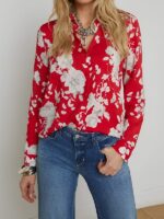 9-1-1 S8 Constance Marie Red Floral Blouse