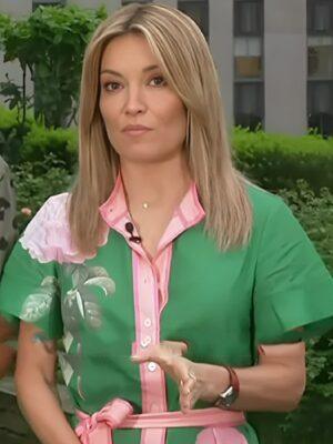 Access Hollywood 2025 Kit Hoover Green Floral Dress