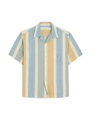 Access Hollywood Scott Evans Short Sleeve Striped Shirt