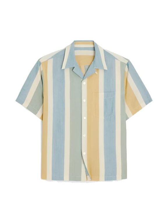 Access Hollywood Scott Evans Short Sleeve Striped Shirt