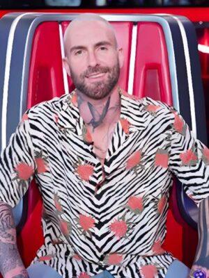 The Voice S27 Adam Levine Floral Zebra Shirt