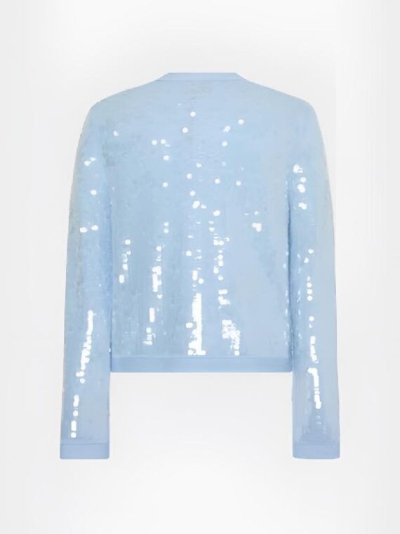 Access Daily 2025 Alison Triessl Light Blue Sequin Cardigan