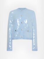 Access Daily 2025 Alison Triessl Light Blue Sequin Cardigan