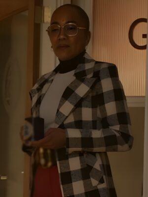 Will Trent S3 Sonja Sohn Black & Beige Plaid Blazer
