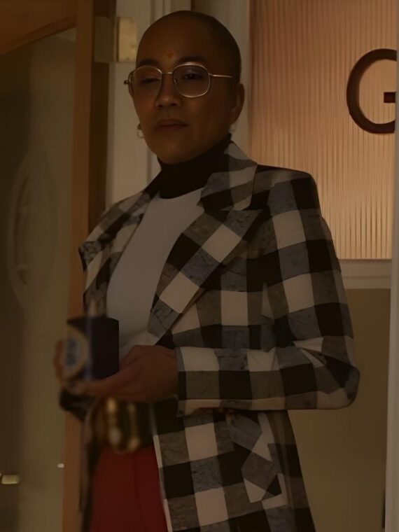 Will Trent S3 Sonja Sohn Black & Beige Plaid Blazer