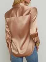 Americas Newsroom 2025 Dana Perino Gold Satin Shirt