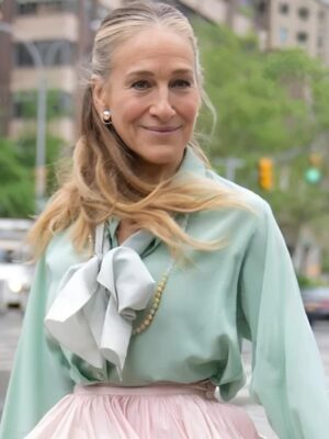 And Just Like That Sarah Jessica Parker Bow Blouse