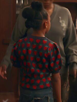 9-1-1 S08 Askyler Bell Strawberry Print Sweater