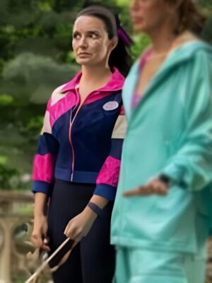 And Just Like That S3 Kristin Davis Lace Printed Bomber Jacket