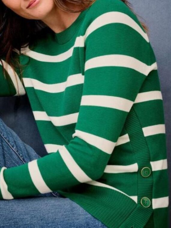 The Today Show 2025 Dylan Dreyer Green Striped Sweater