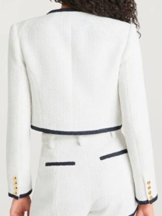 The View 2025 Joy Behar White Contrast Trim Jacket
