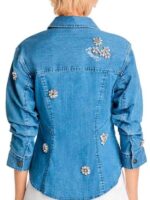 The View 2025 Joy Behar Floral Embellished Denim Jacket