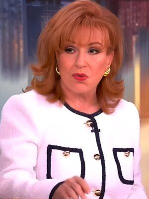 The View 2025 Joy Behar White Contrast Trim Jacket