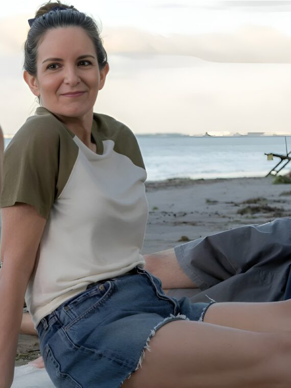 The Four Seasons Tina Fey Olive Green Raglan Sleeve T-Shirt