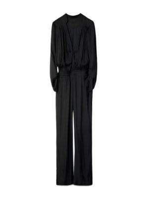 Live with Kelly And Mark Kelly Ripa Black Satin Jumpsuit