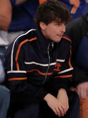 Timothee Chalamet Knicks Playoffs Game Tracksuit