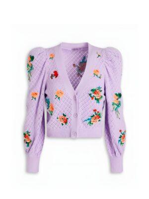 With Love S2 Emeraude Toubia Floral Cardigan