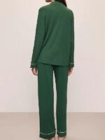 9-1-1 S8 Maddie Kendall Green Contrast Trim Pajama Set