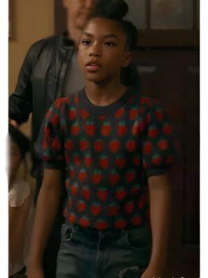 9-1-1 S08 Askyler Bell Strawberry Print Sweater