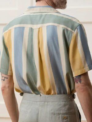 Access Hollywood 2025 Scott Evans Short Sleeve Striped Shirt