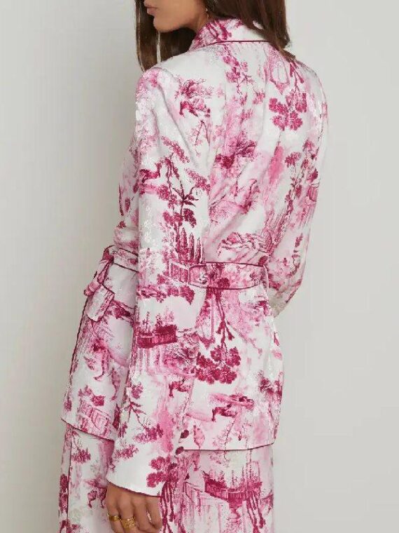 The View 2025 Sunny Hostin Pink Toile Print Blazer