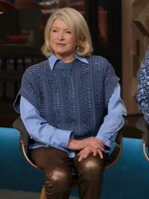 Yes, Chef 2025 Martha Stewart Blue Net Sweater