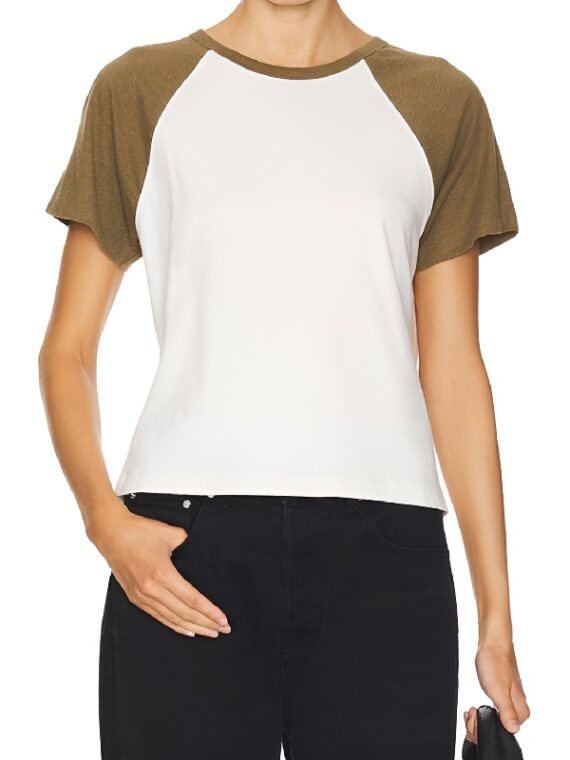 The Four Seasons Tina Fey Olive Green Raglan Sleeve T-Shirt