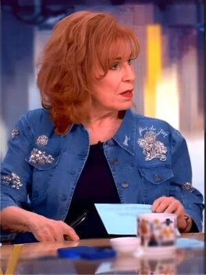 The View 2025 Joy Behar Floral Embellished Denim Jacket