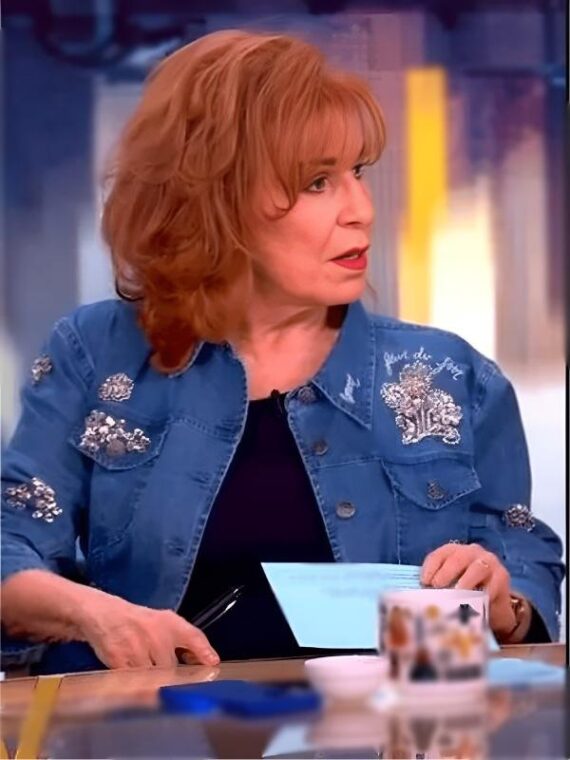 The View 2025 Joy Behar Floral Embellished Denim Jacket