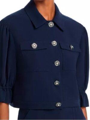 The View 2025 Joy Behar Flower Button Crop Jacket