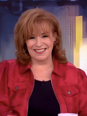 The View 2025 Joy Behar Red Satin Zipper Jacket