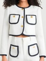 The View 2025 Joy Behar White Contrast Trim Jacket