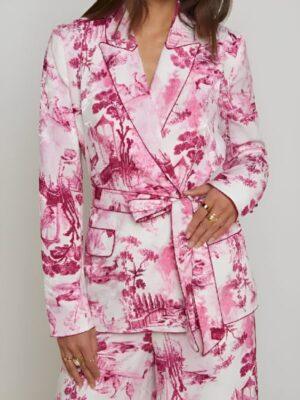 Sunny Hostin The View 2025 Pink Toile Print Blazer