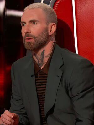 The Voice S27 Adam Levine Striped Polo Shirt