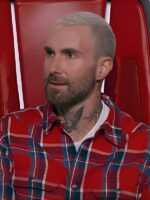 The Voice S27 Adam Levine Red Plaid Shirt