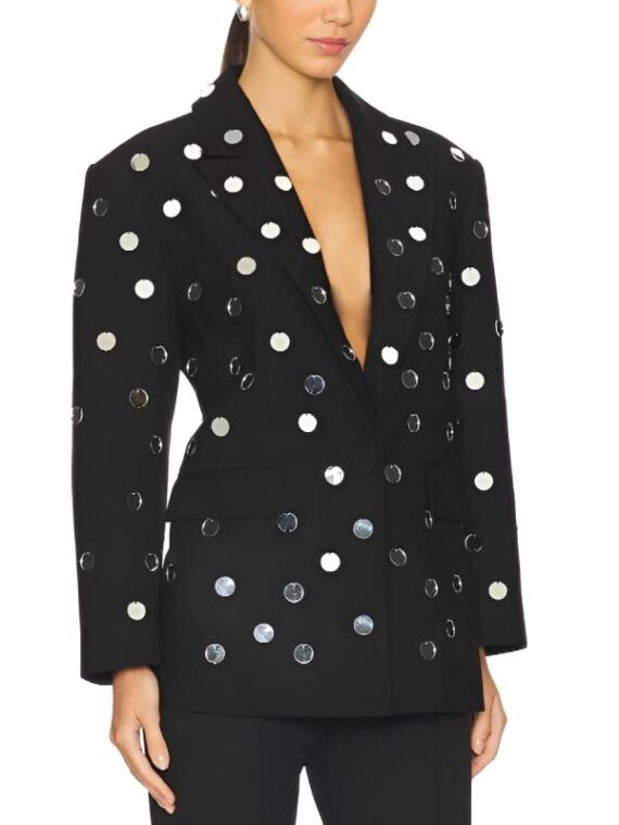 The Voice S27 Jaydn Cree Black Embellished Circle Blazer