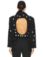 The Voice S27 Jaydn Cree Black Embellished Circle Blazer