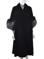 The Walking Dead Dead City S2 Fur Cuffs Black Coat