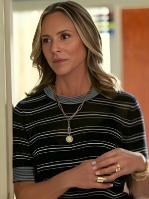 The Waterfront Maria Bello Striped T-Shirt