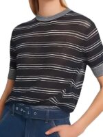 The Waterfront Maria Bello Striped T-Shirt