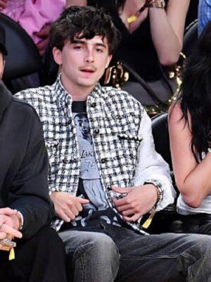 Timothee Chalamet Tweed Houndstooth Jacket fo9r men and women
