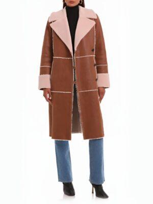 Gail Simmons Top Chef S22 Brown Suede Trench Coat