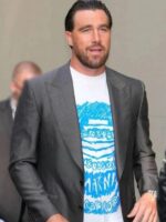Travis Kelce Amazon 2025 Upfront Gray Blazer