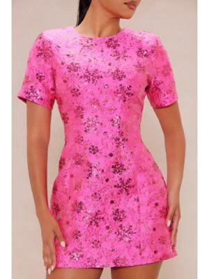 Sarah Schreiber WWE NXT 2025 Pink Stars Print Mini Dress